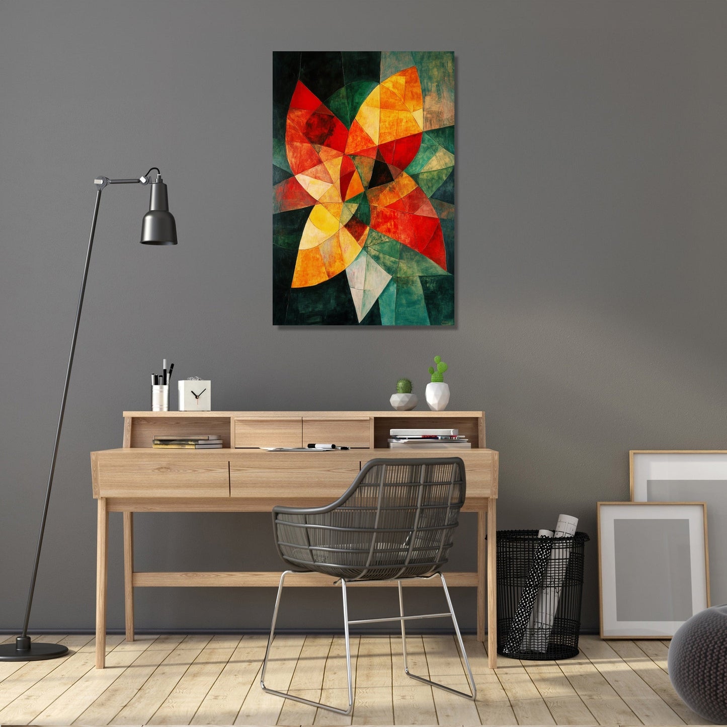 Geometric Flora Canvas