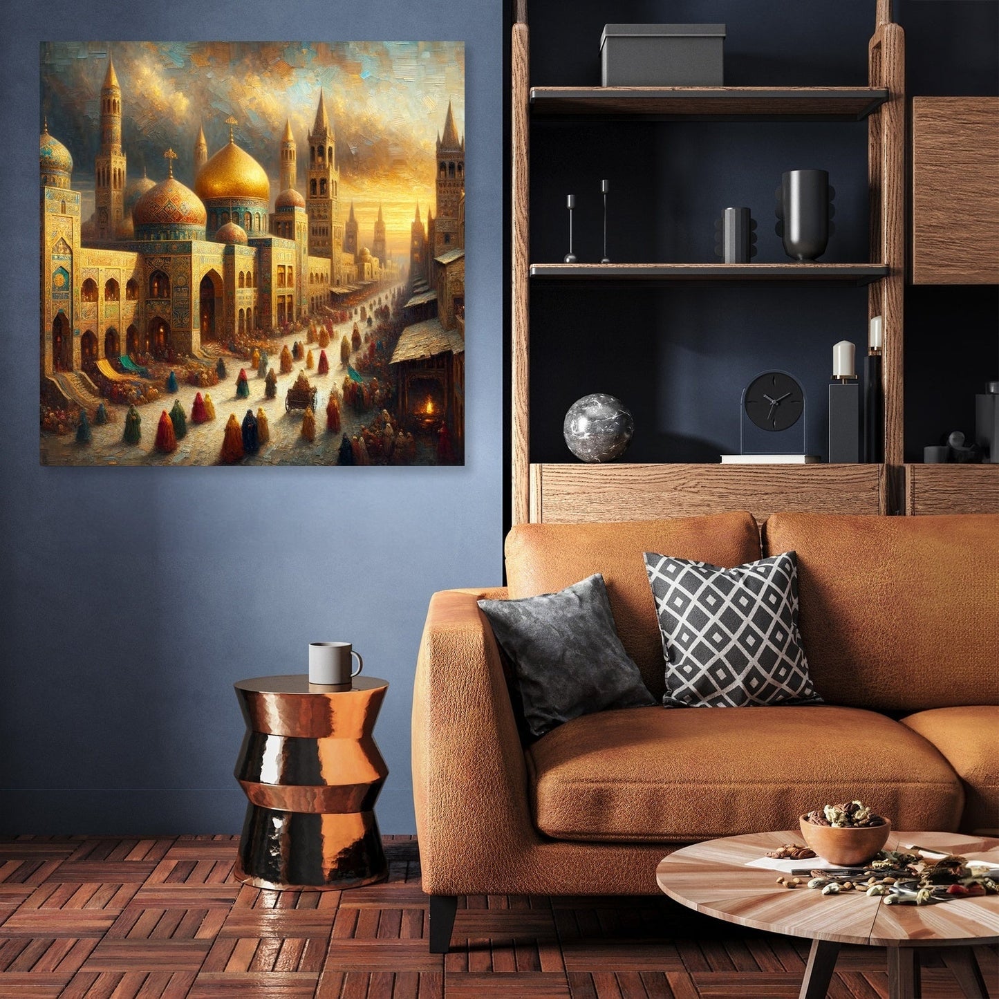 Golden City Splendor Canvas