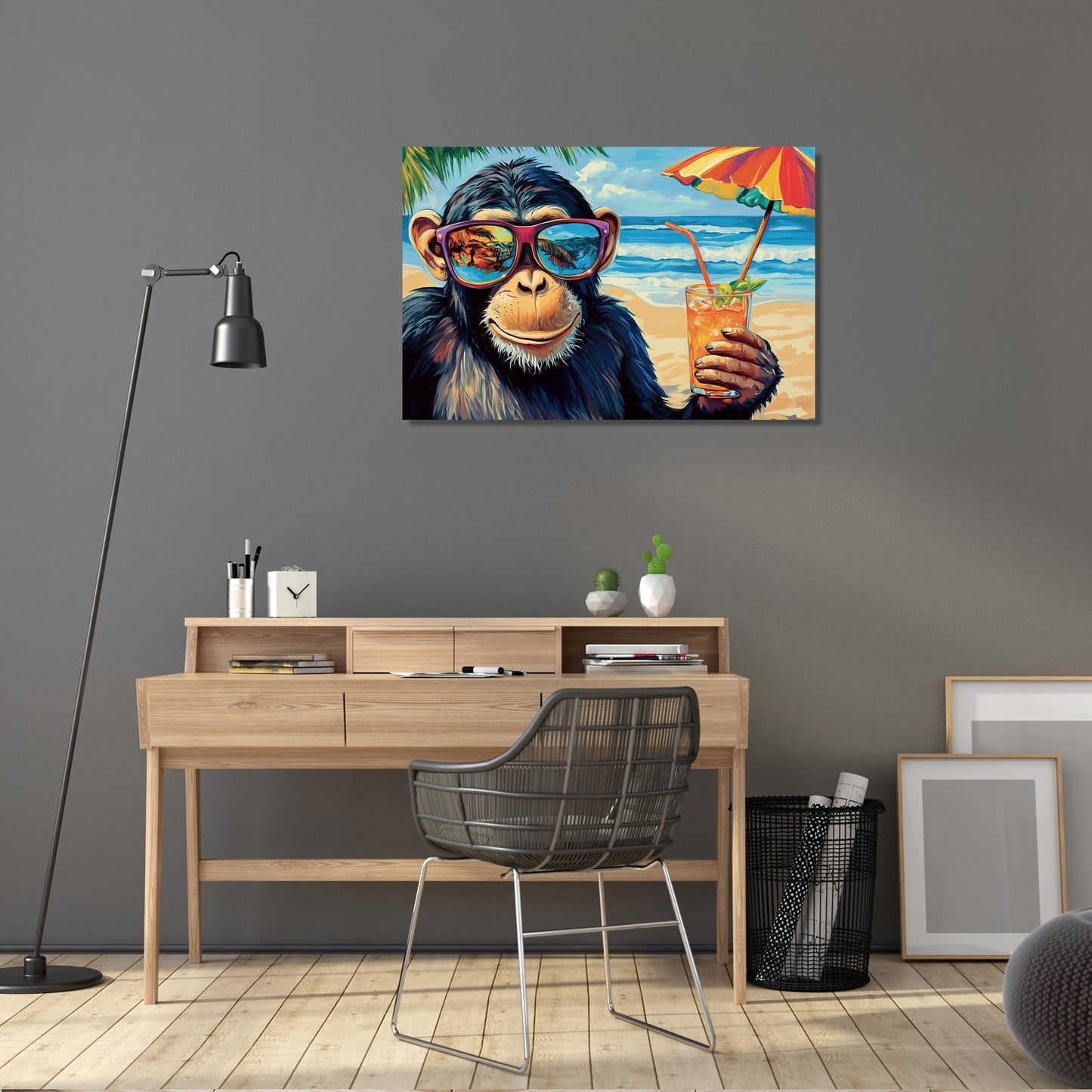 Cheeky Monkey Beach Canvas