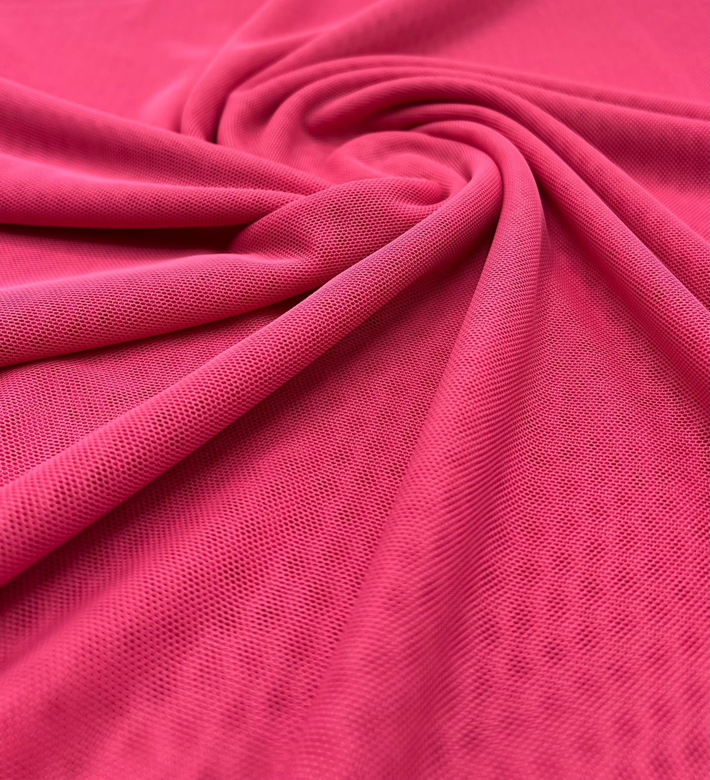 Plain Hot Baby Pink Mesh Fabric Stretch