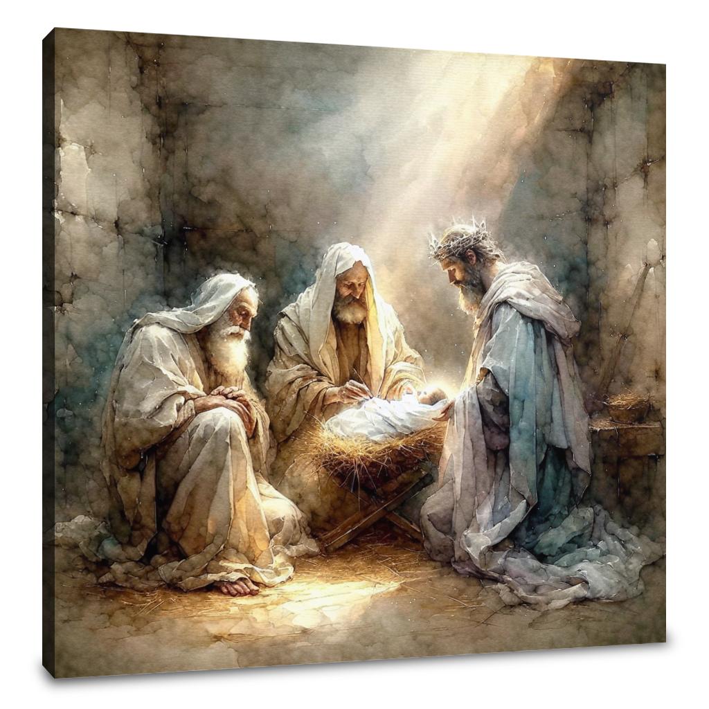 Reverential Epiphany Night Canvas
