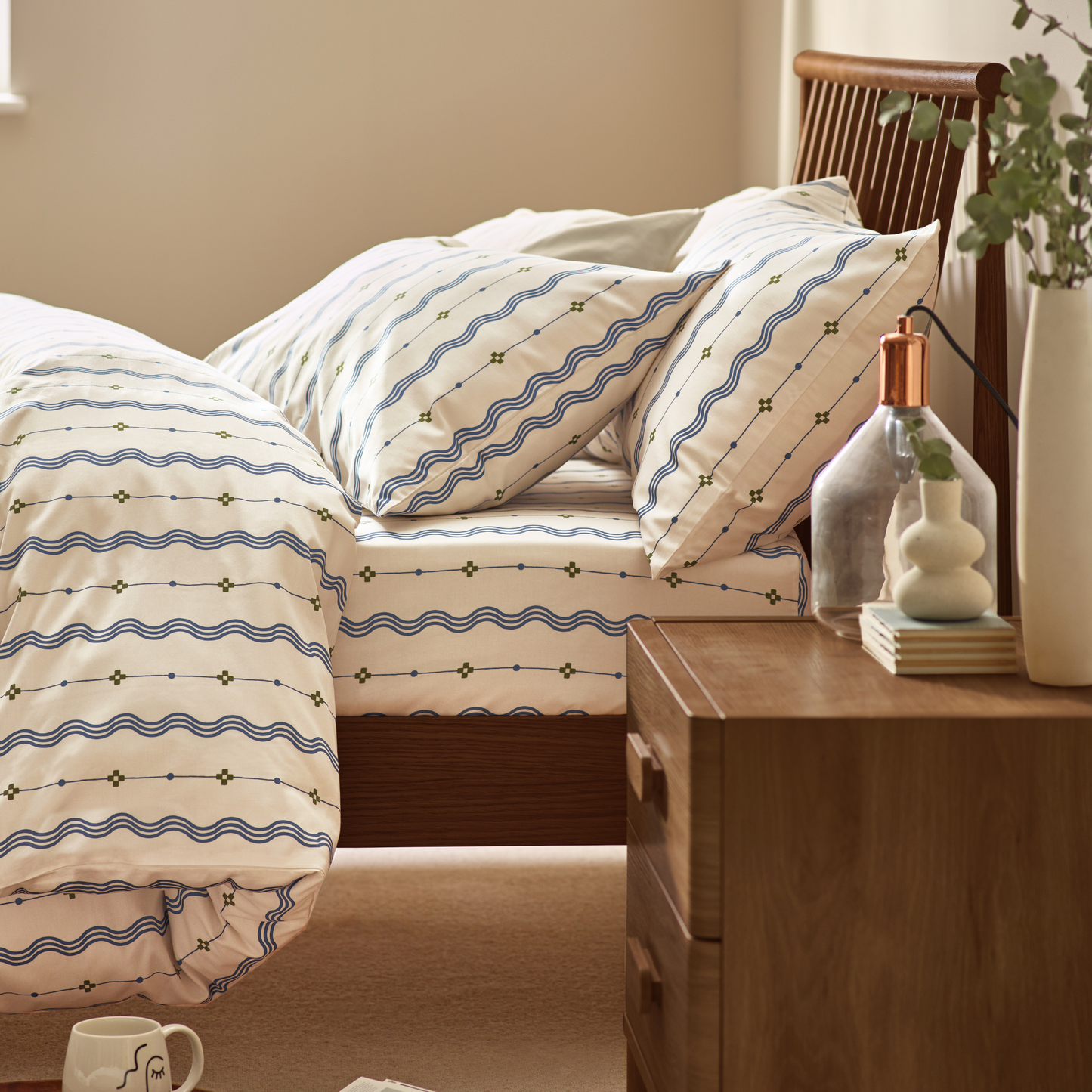Mara Organic Cotton Fitted Sheet – Indigo