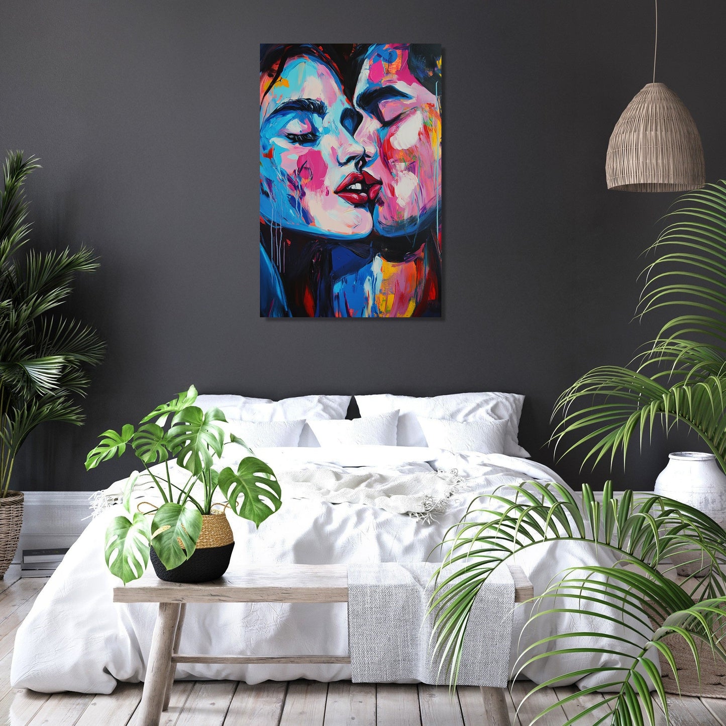 Pixel Kiss Canvas