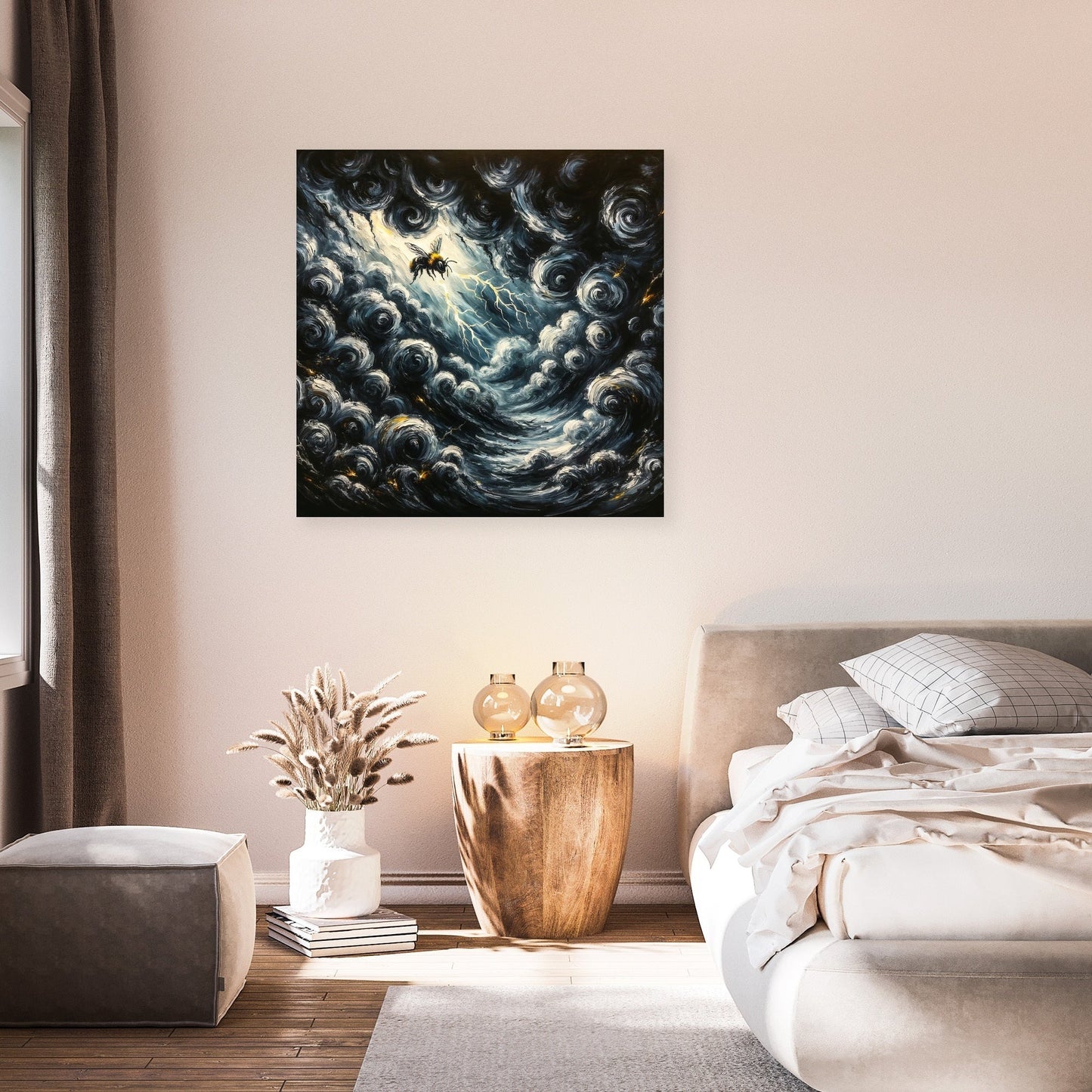 Bee Amidst the Storm Canvas