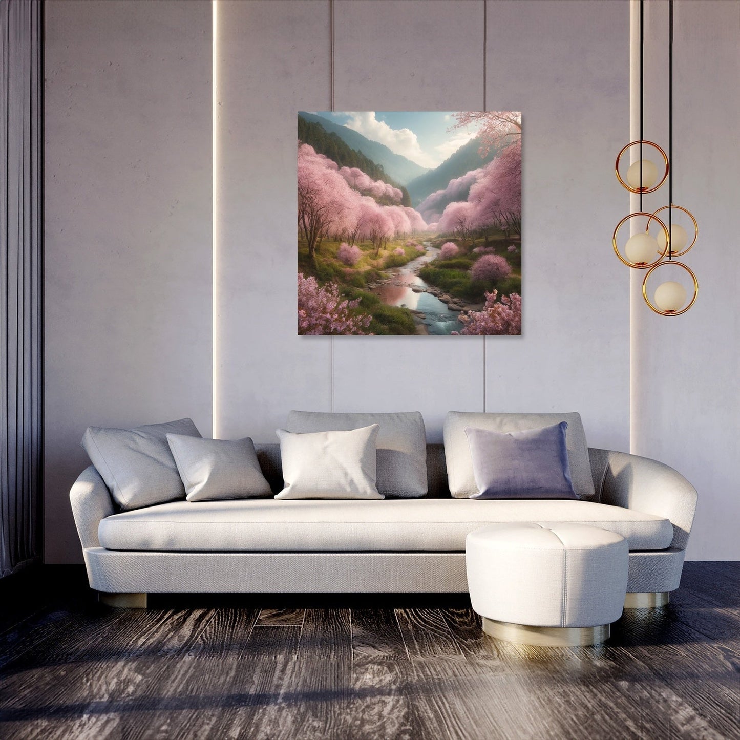 Cherry Blossom Valley Canvas