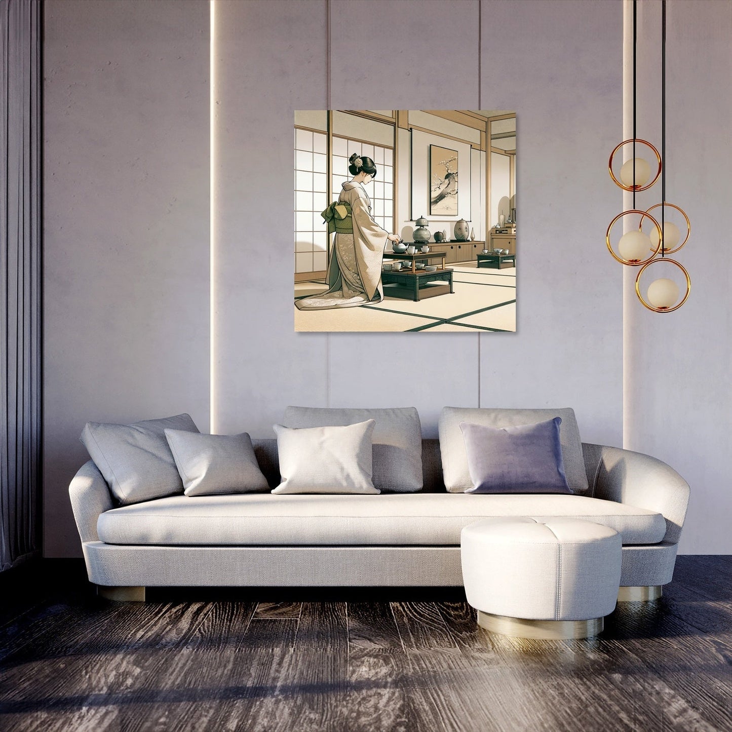 Tranquil Kimono Ceremony Canvas