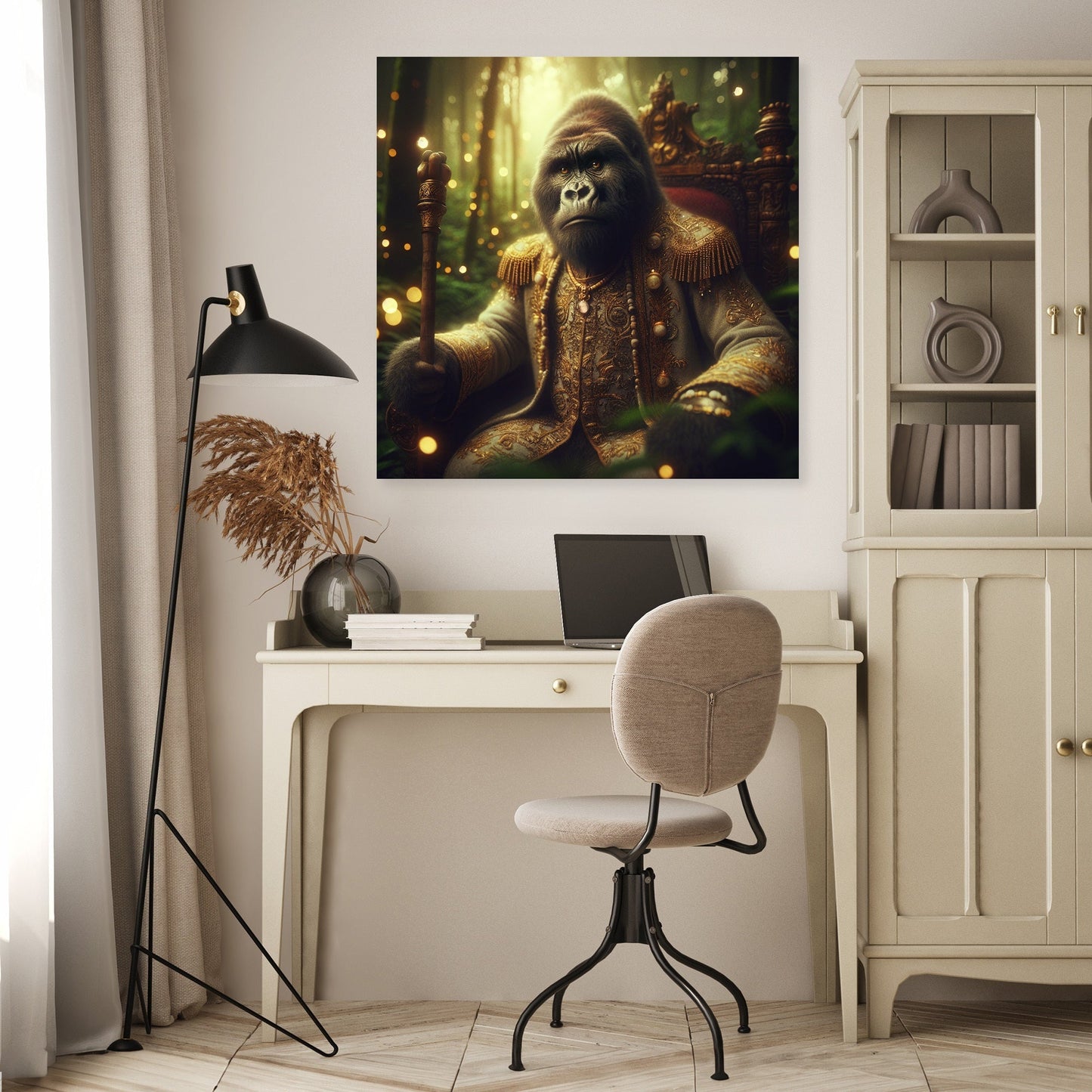Majestic Gorilla Royalty Canvas