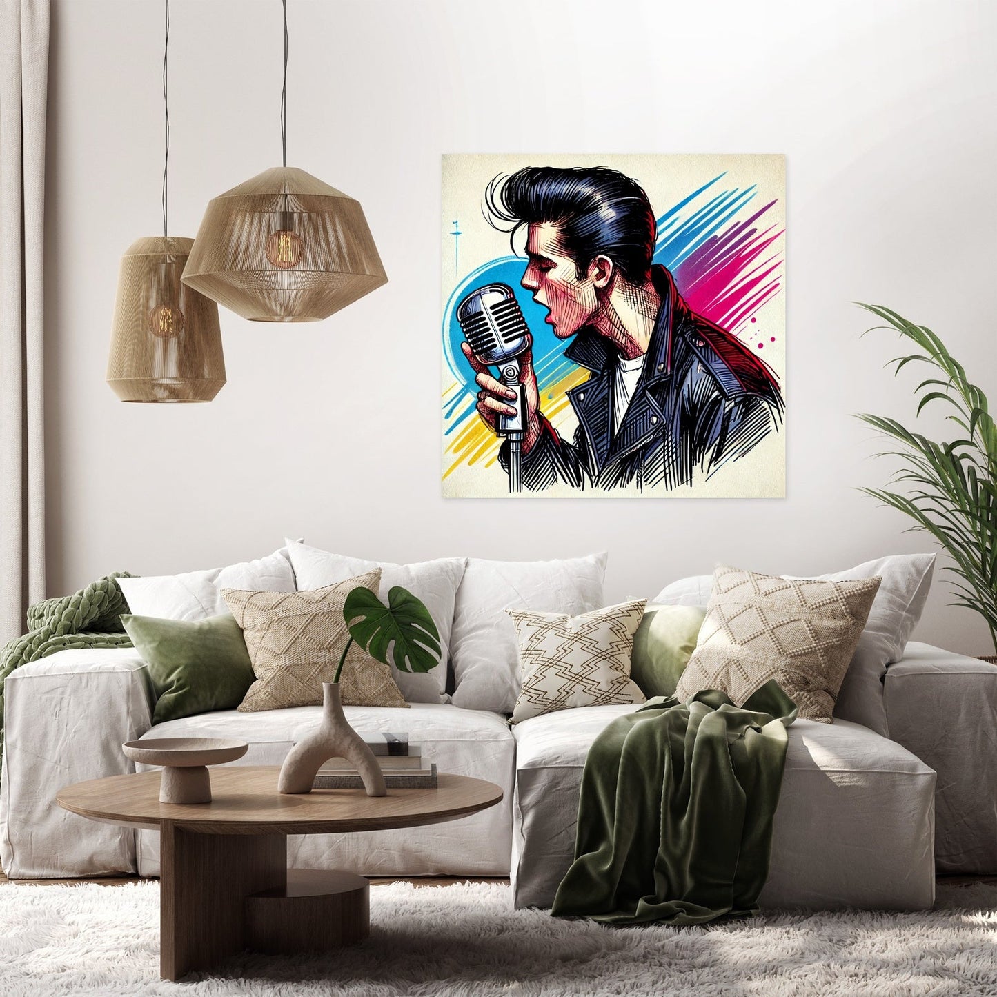 Rock'n'Roll Legend Sketch Canvas
