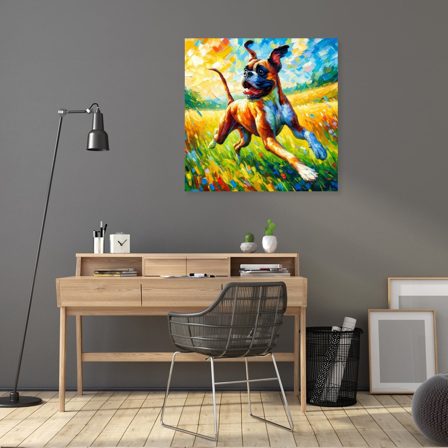 Boxer's Joyful Dance Canvas