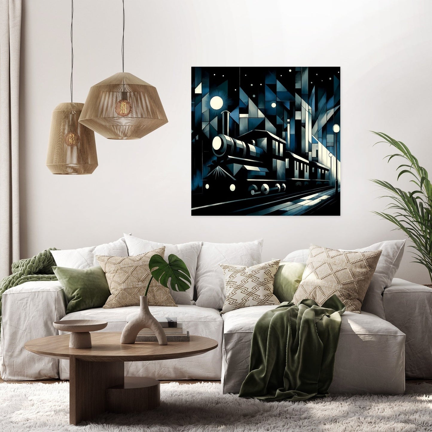Cubist Night Express Canvas