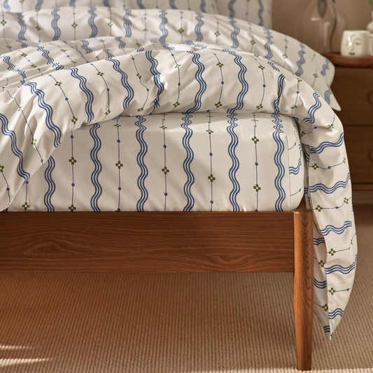 Mara Organic Cotton Fitted Sheet – Indigo