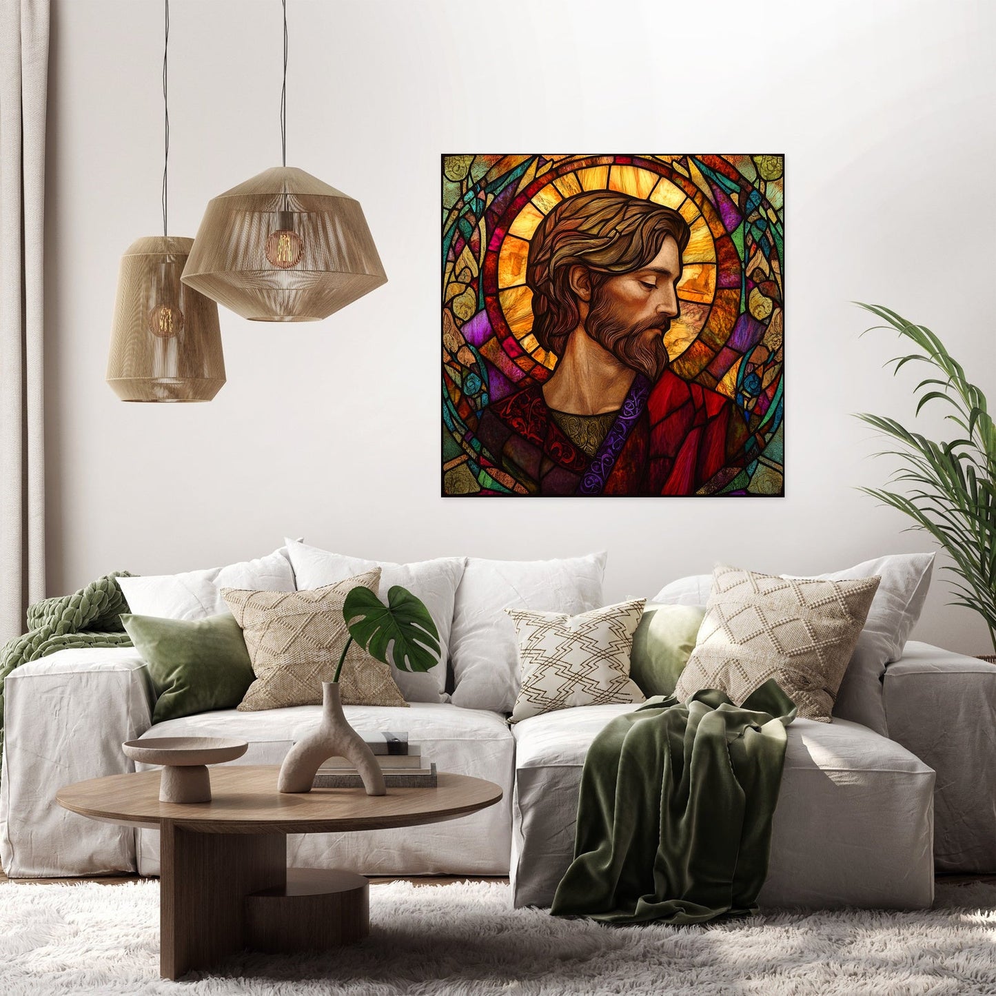 Saint David's Stained Glass Canvas