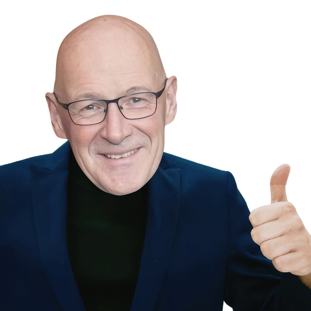 SM541 John Swinney Single Cardboard Face Mask Includes Tabs and Elastic