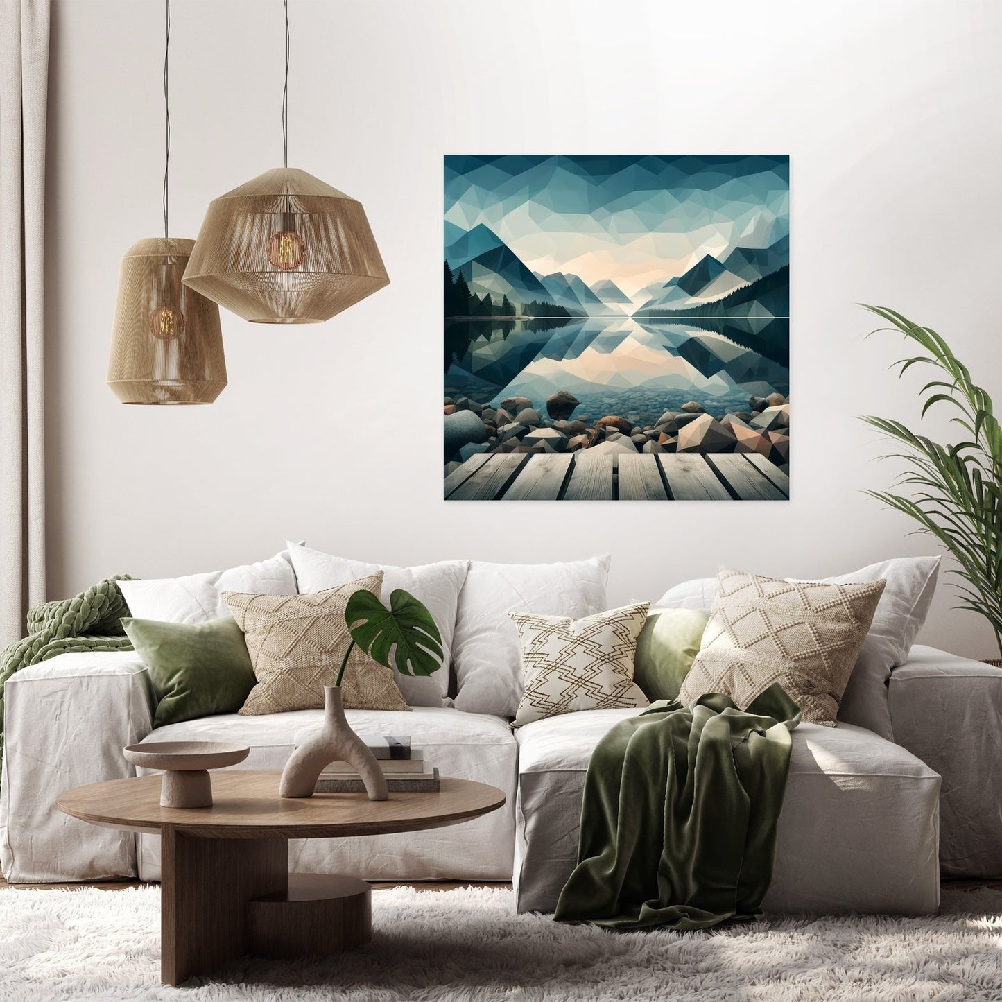 Tranquil Geometry Canvas