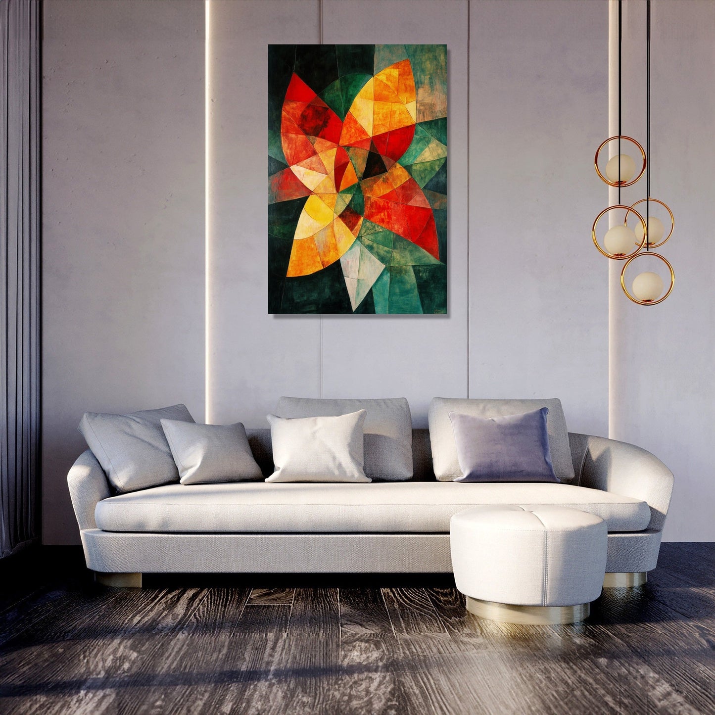 Geometric Flora Canvas