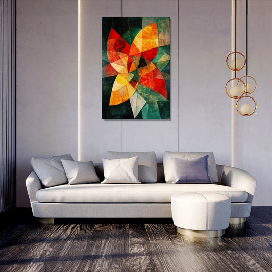 Geometric Flora Canvas