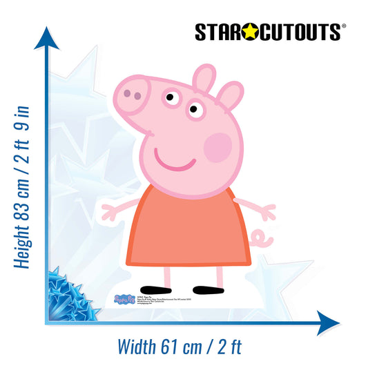 SC543 Peppa Pig Small Cardboard Cutout Height 83cm