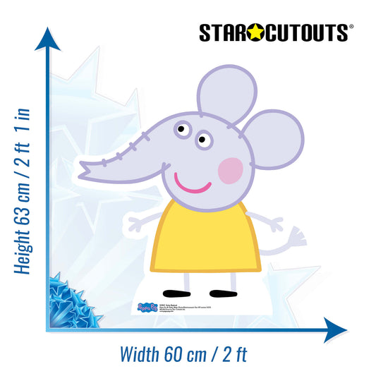 SC547 Emily Elephant (Star Mini Cut-out) Cardboard Cut Out Height 63cm
