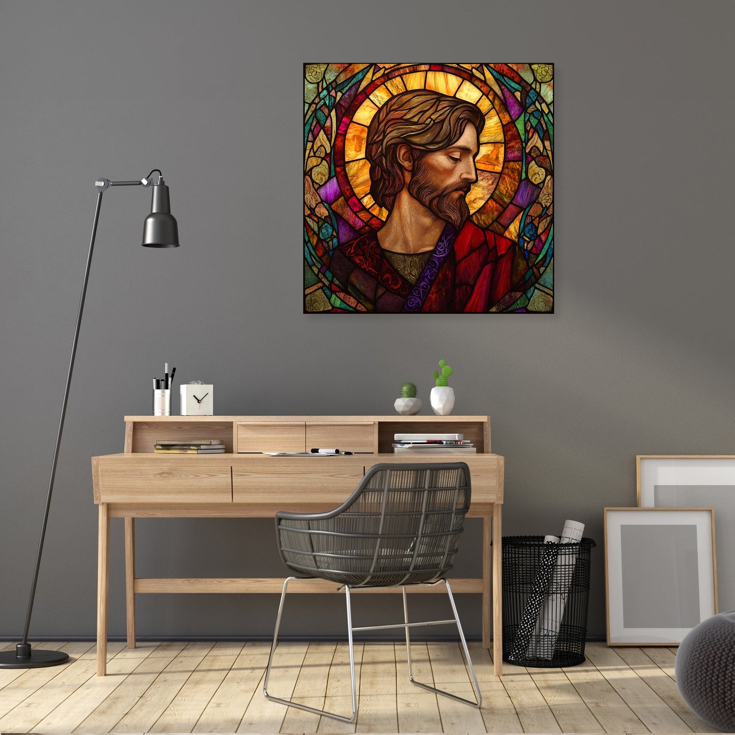 Saint David's Stained Glass Canvas