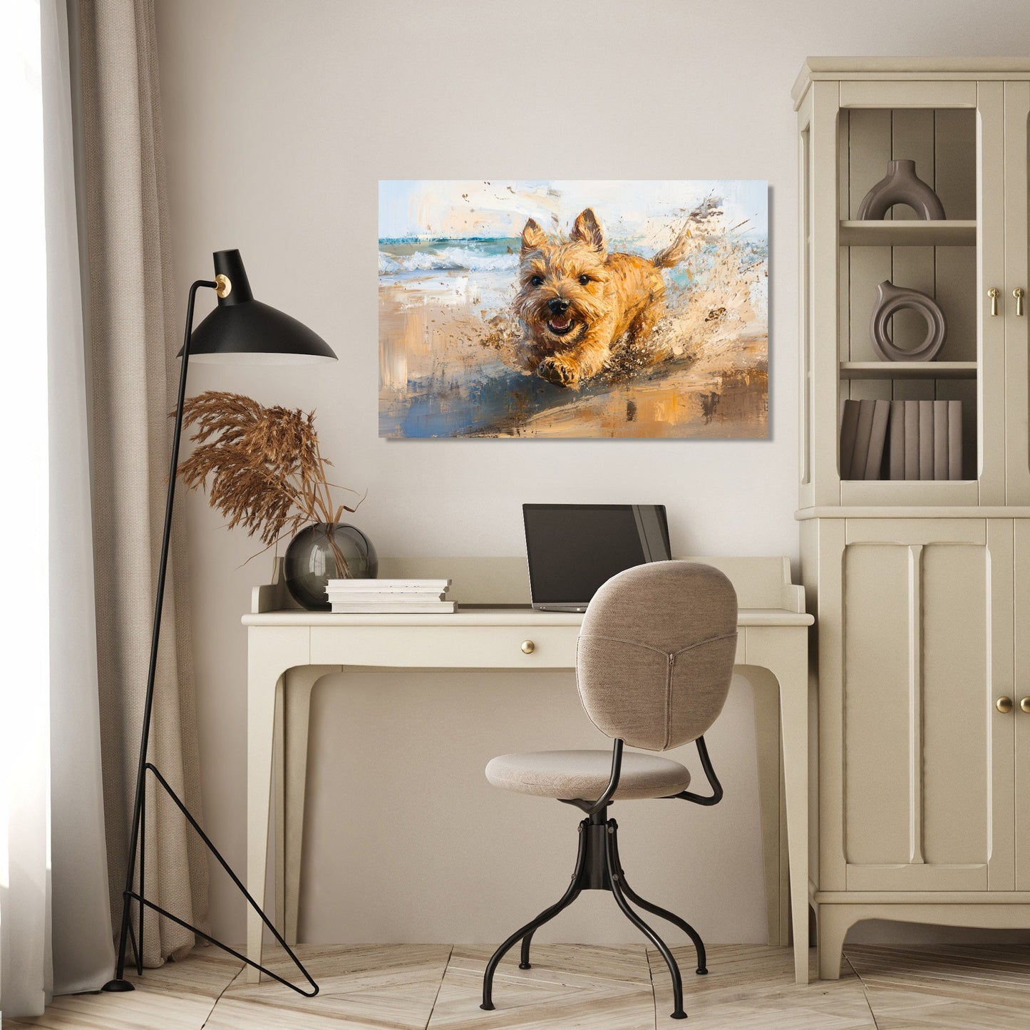 Terrier's Beach Adventure Canvas