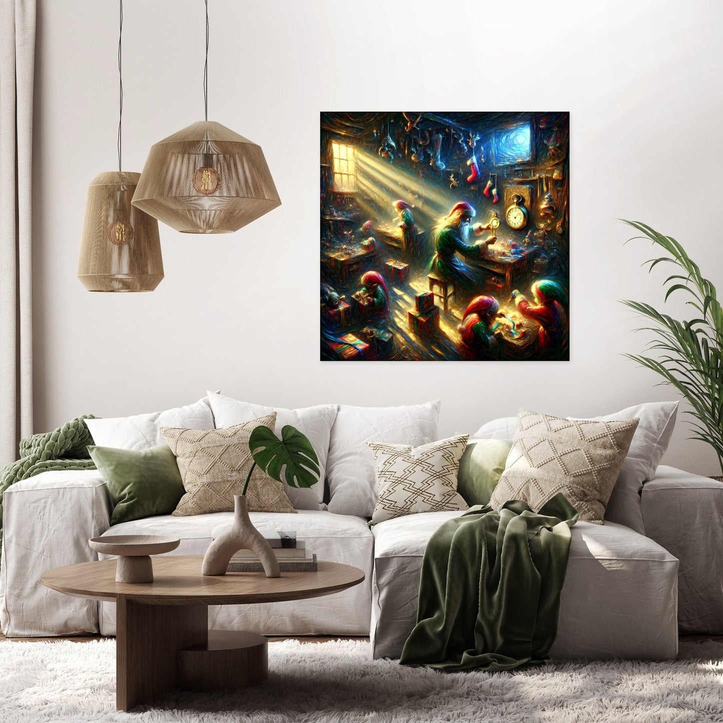 Santa's Midnight Countdown Canvas