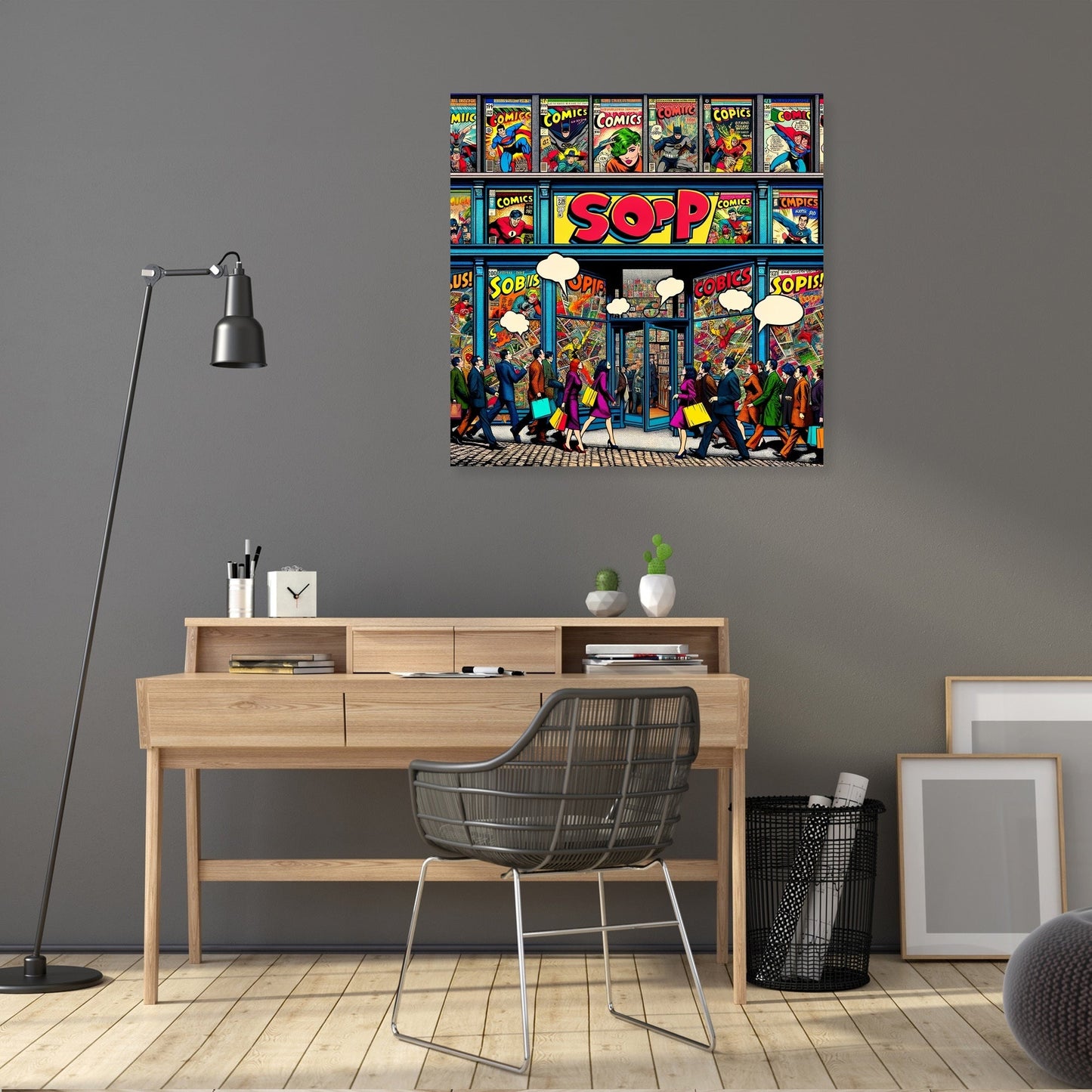 Pop Art Comics Hub Canvas