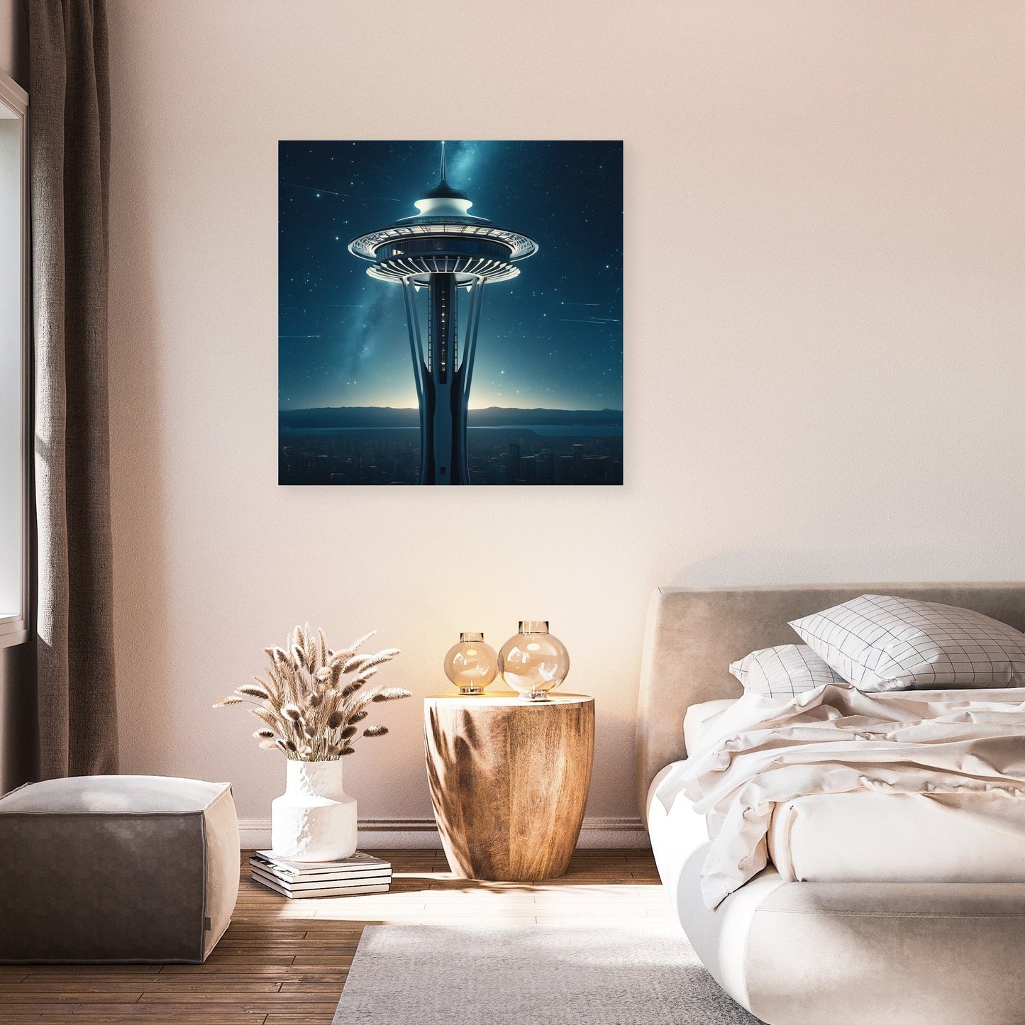 Space Needle Sky Canvas