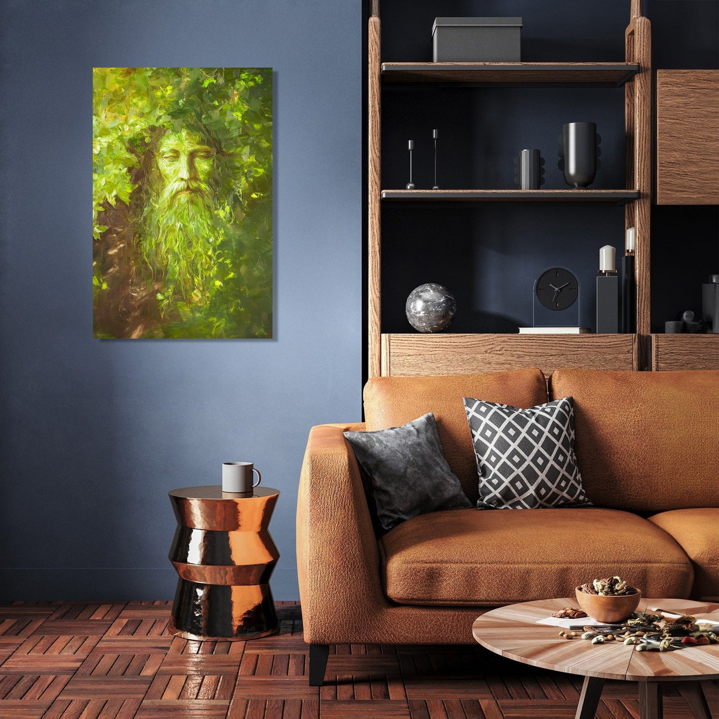 Green Man's Verdant Canvas