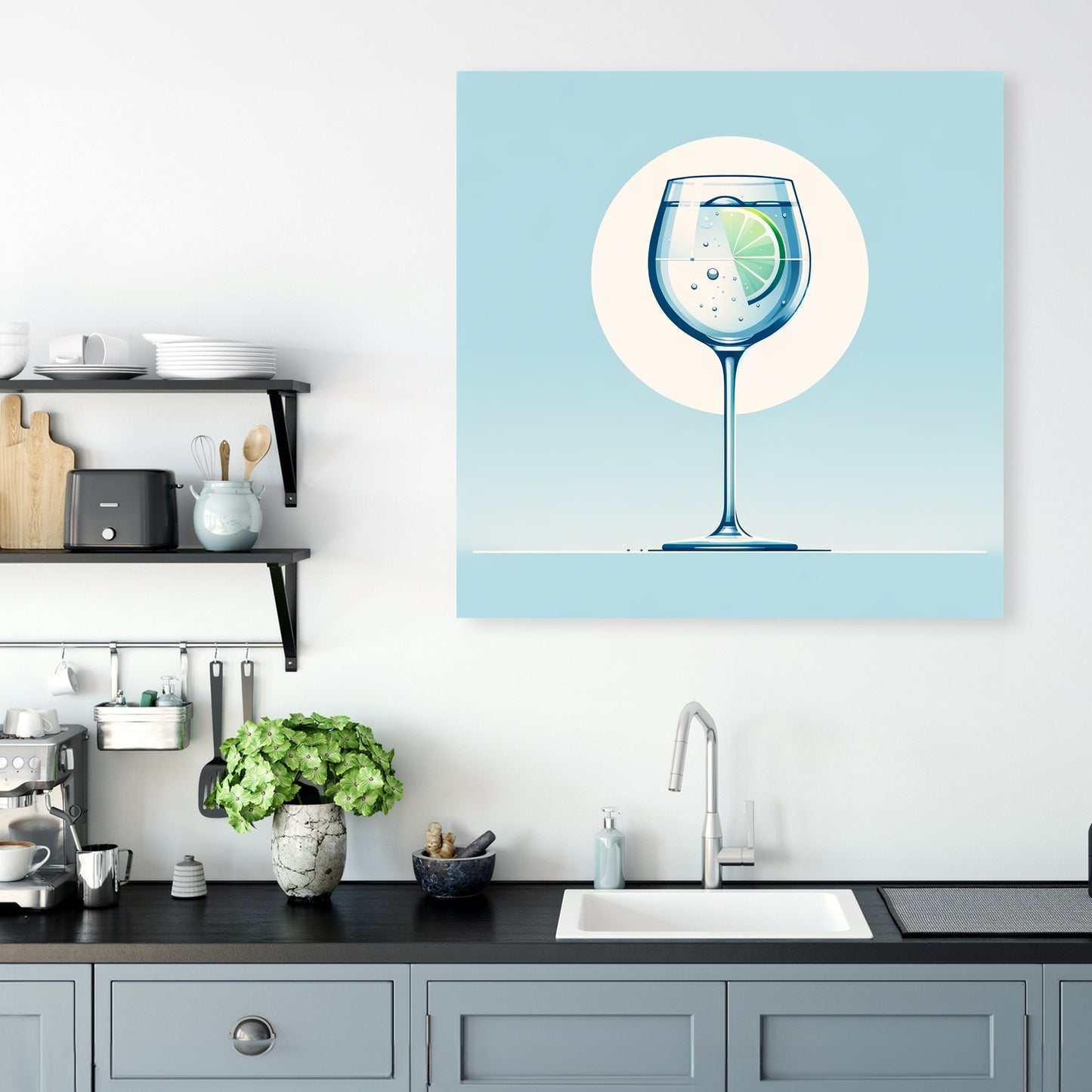 Gin and Tonic Minimalist Canvas