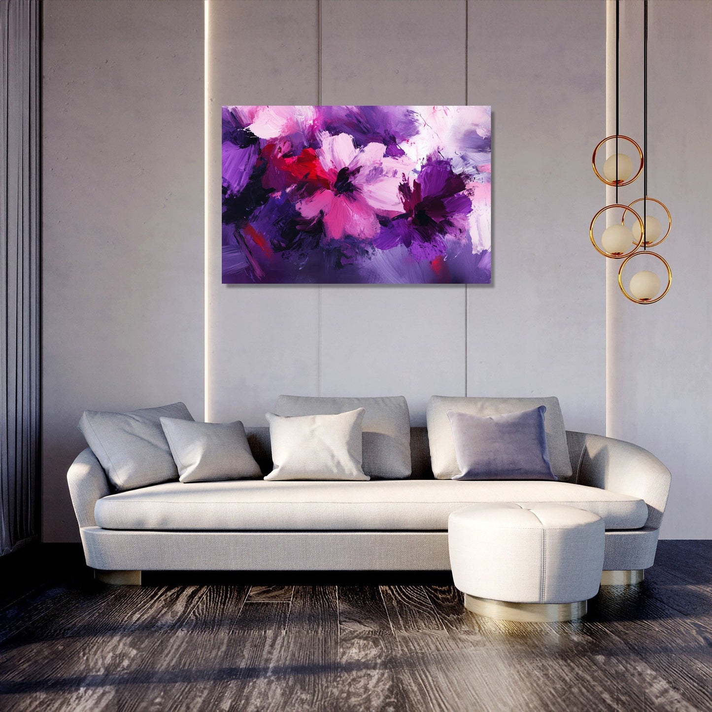 Lisianthus Spirals Canvas