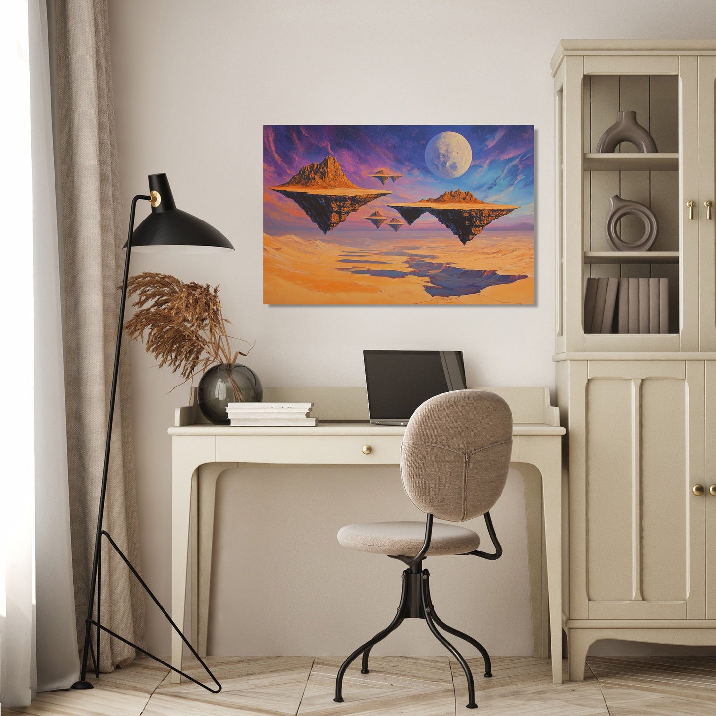 Floating Desert Moon Canvas