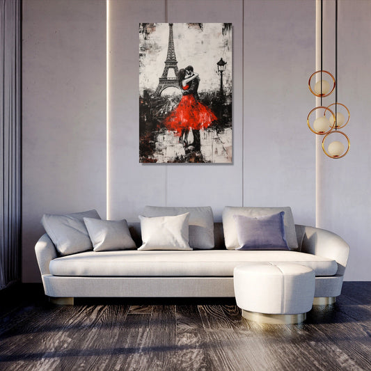 Eiffel Embrace Canvas