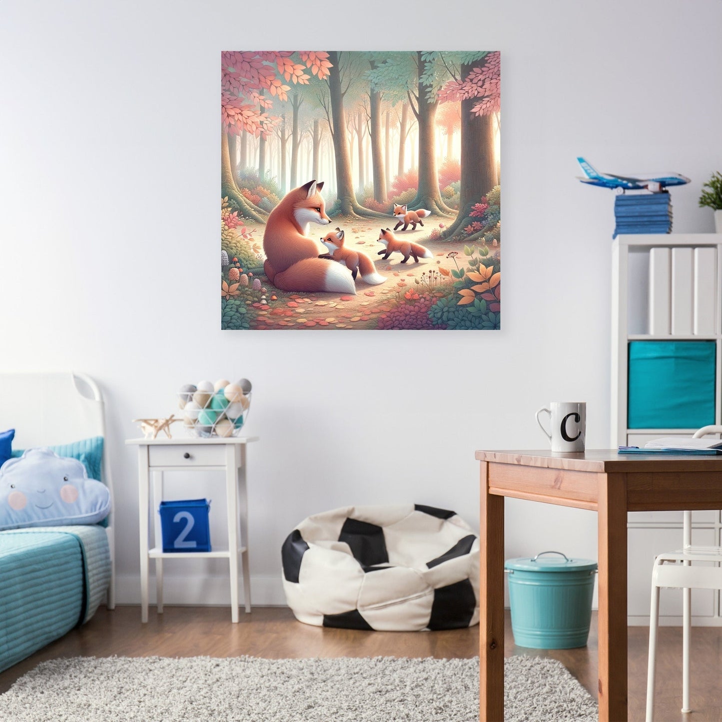 Playful Foxes Canvas