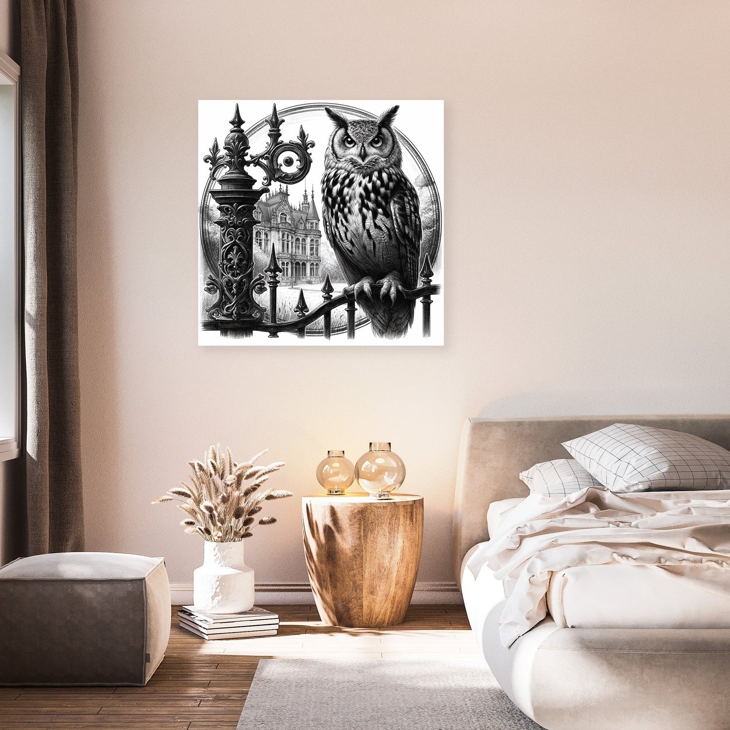 Victorian Owl Canvas