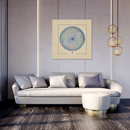 Tranquil Blue Spiral Canvas