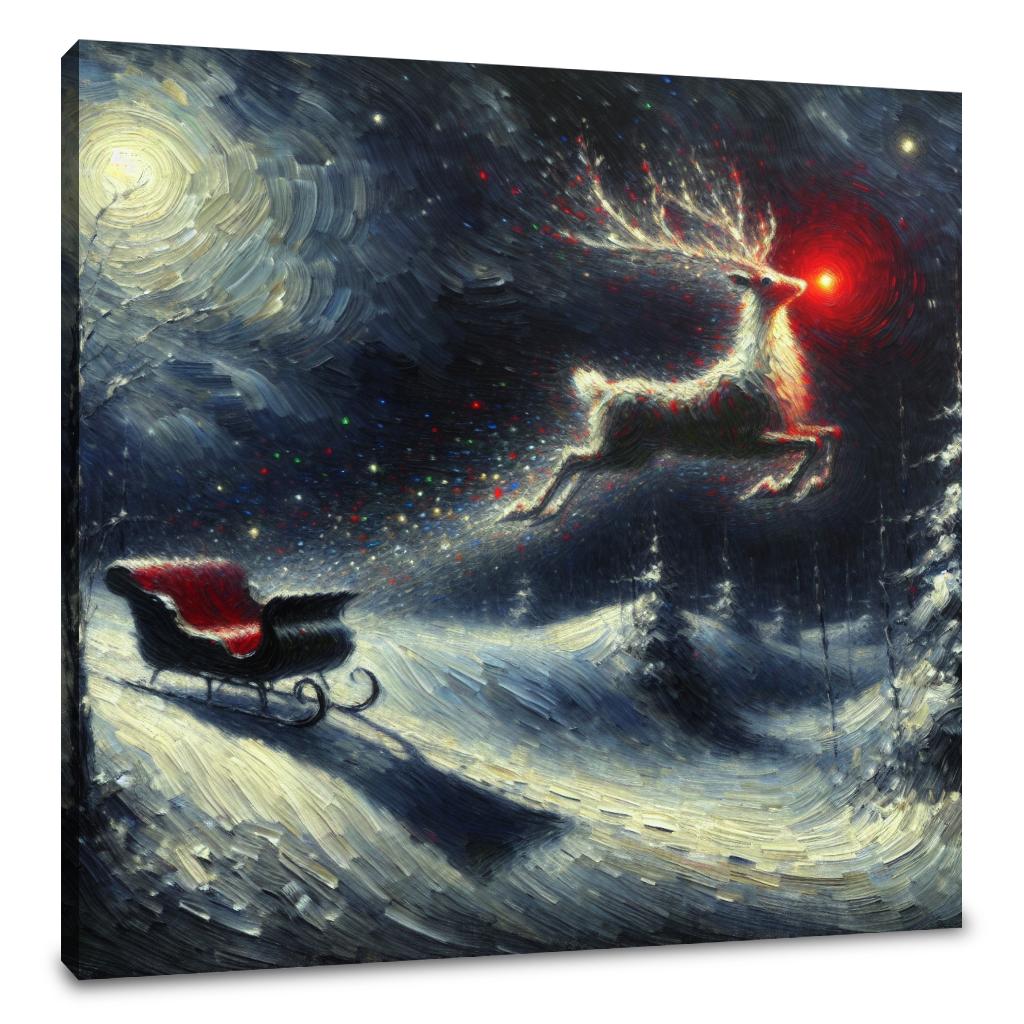 Stardust Christmas Night Canvas