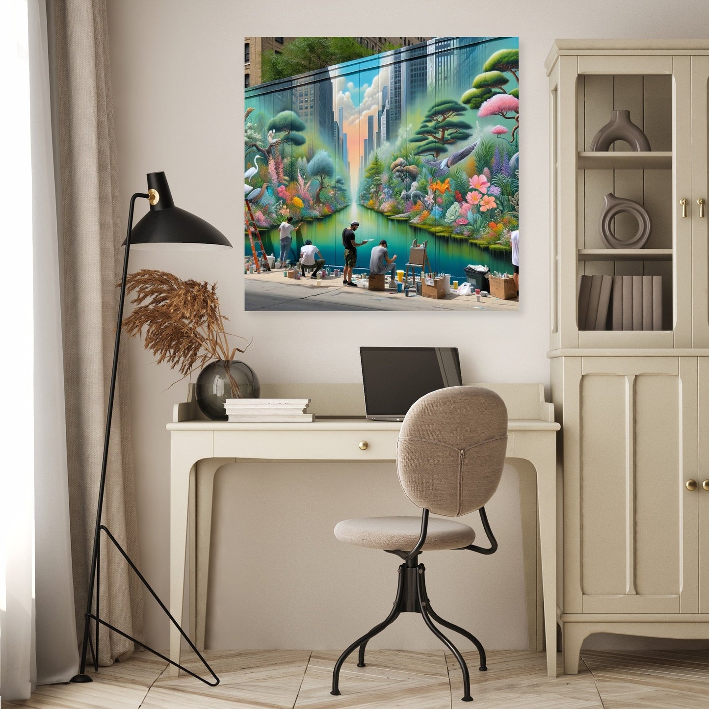 Urban Garden Mural Canvas