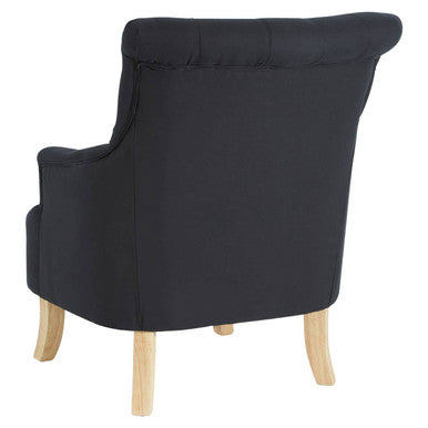 Hampstead Black Cotton Armchair