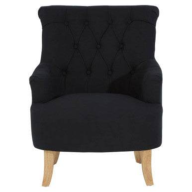 Hampstead Black Cotton Armchair