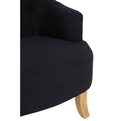 Hampstead Black Cotton Armchair