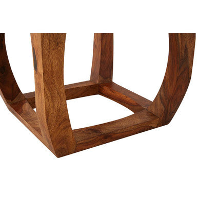 Boho Sheesham Wood And Jute Boho Stool