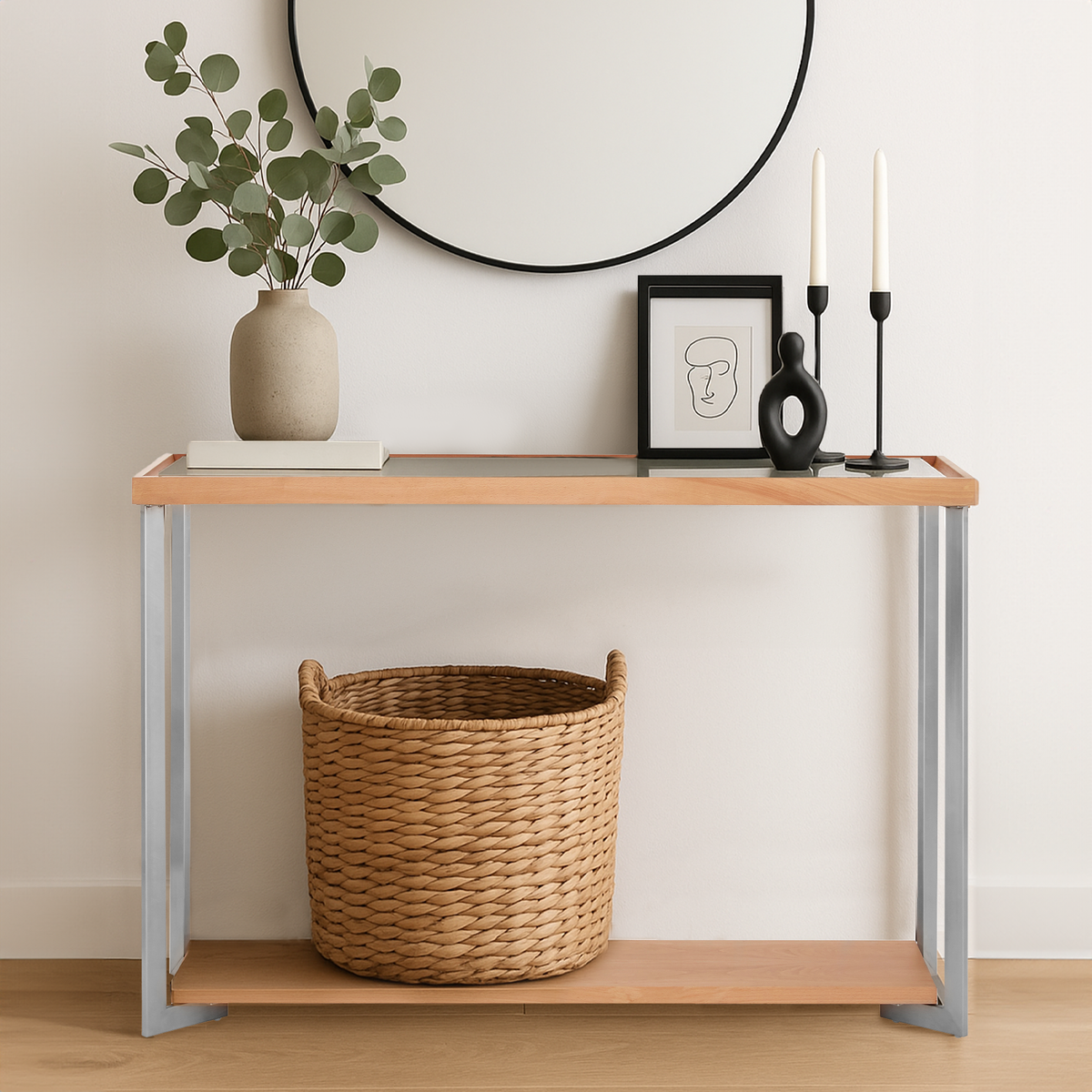 Kensington Townhouse Mirrored Top Console Table