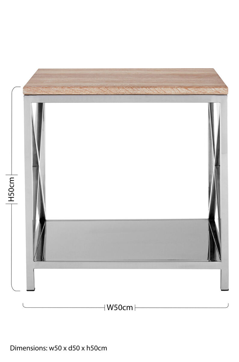 Chiswick Oak Wood Side Table