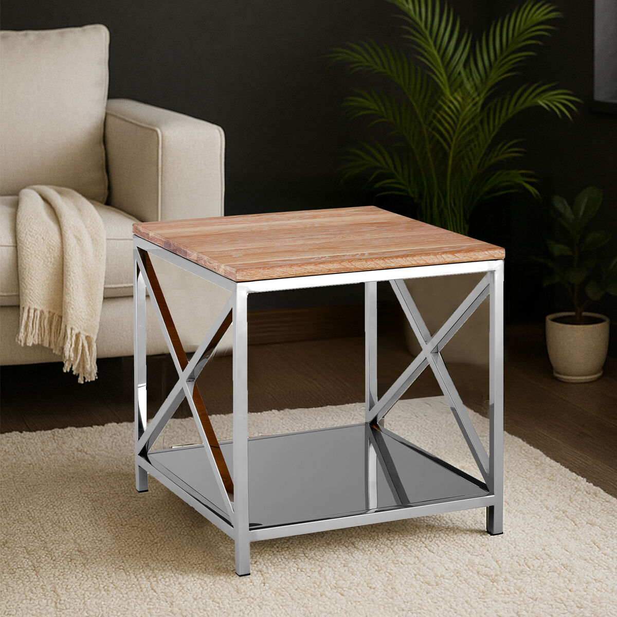 Chiswick Oak Wood Side Table