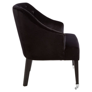 Darwin Black Velvet Chair