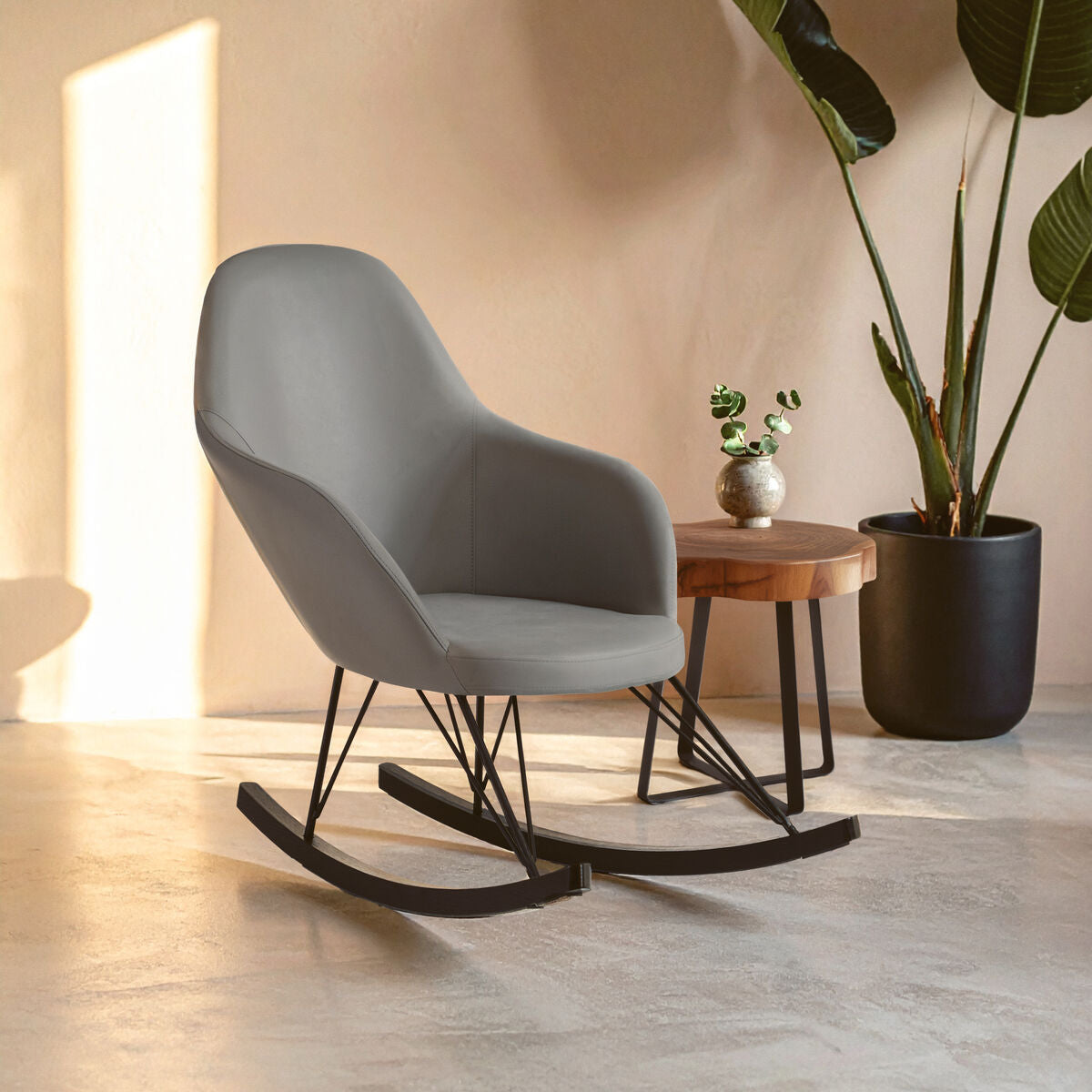 Kolding Dark Grey Rocking Chair