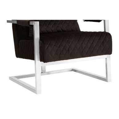 Gatsby Black Fabric Armchair