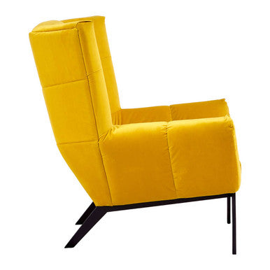 Maiko Yellow Fabric Armchair