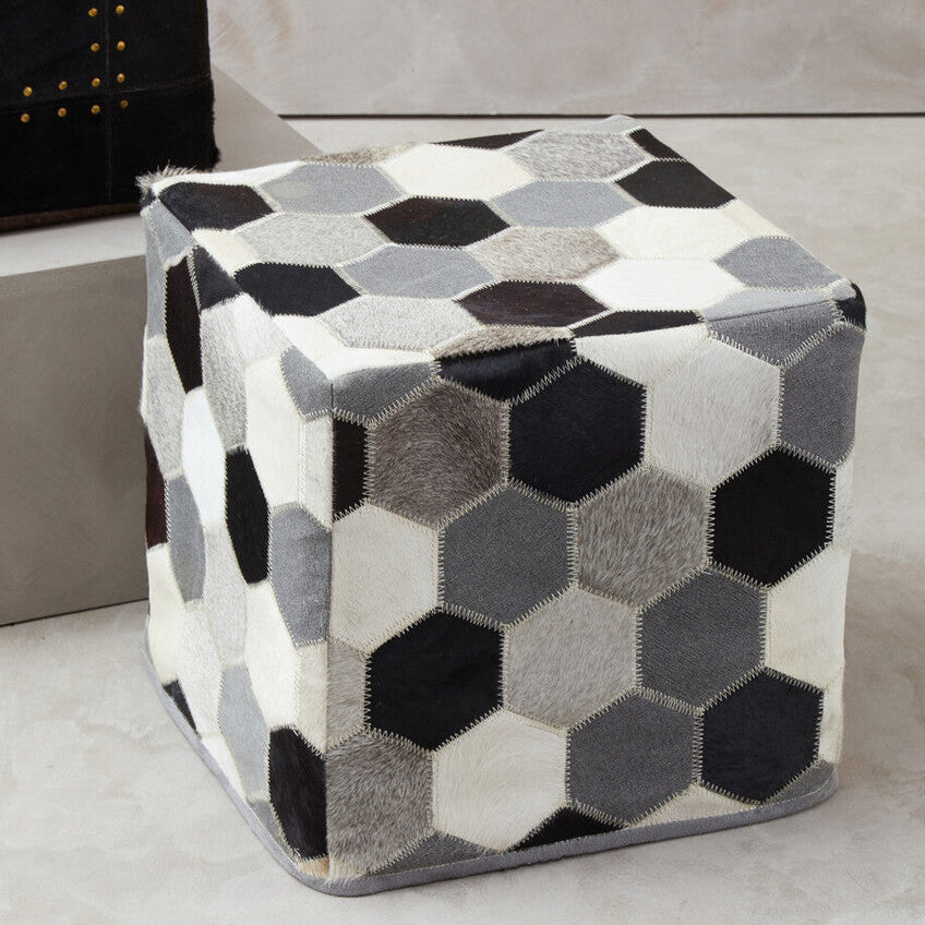 Safira Patchwork Pouffe