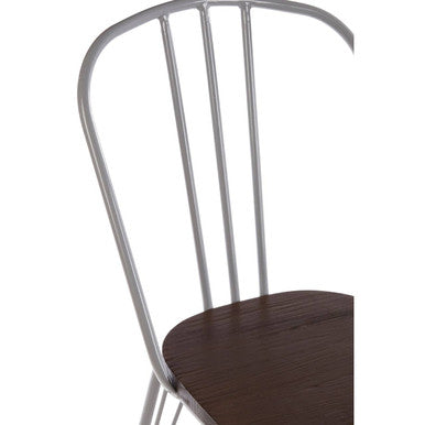 Grey Metal Frame and Elm Wood Chair | District